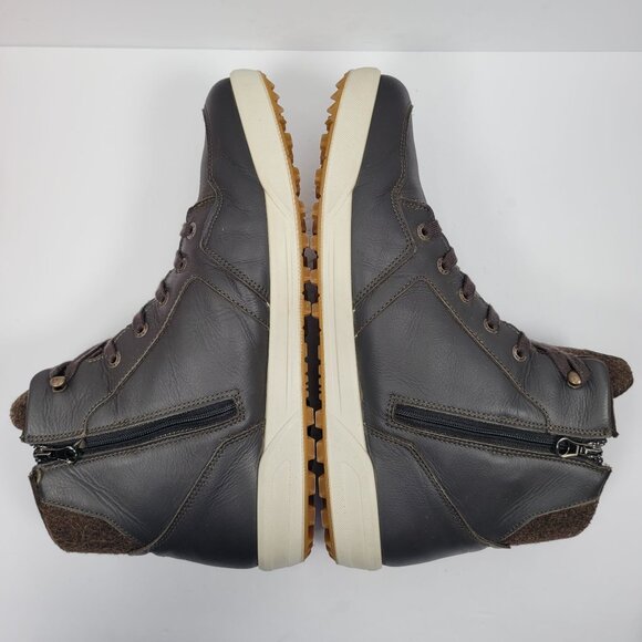 Lowa Bosco GTX Men's Dark Gray Brown Zip Up Ankle Winter Boots US Size 14 - Picture 6 of 9